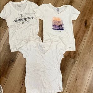 Bundle of White T-Shirt Trio